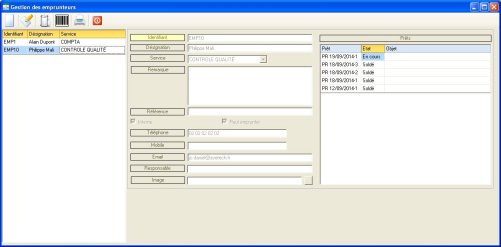 Gestion des emprunteurs